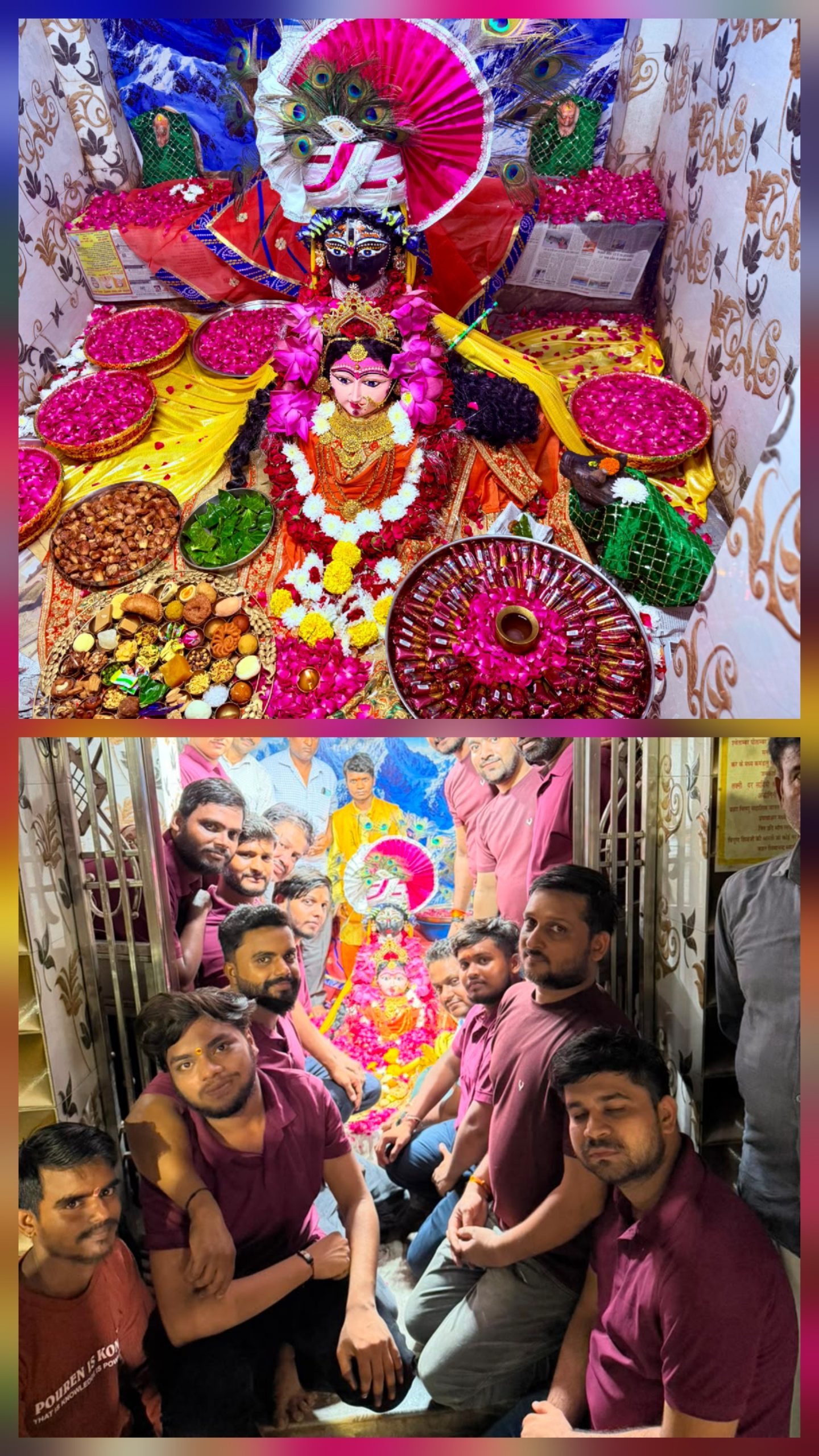 शीतला धाम में छप्पन भोग और फूलों की होली से भक्तिमय हुआ जलालपुर