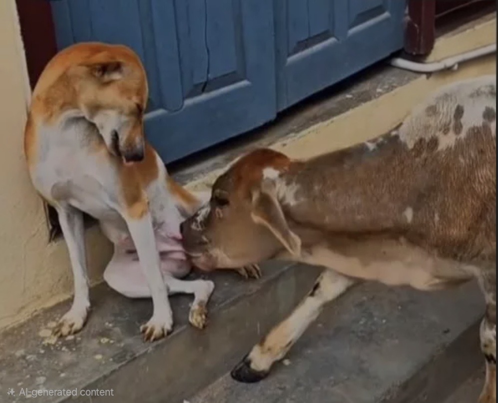 बछड़े को भूख से तड़पता देख कुतिया ने पिलाया अपना दूध, भावुक कर देने वाला वीडियो वायरल